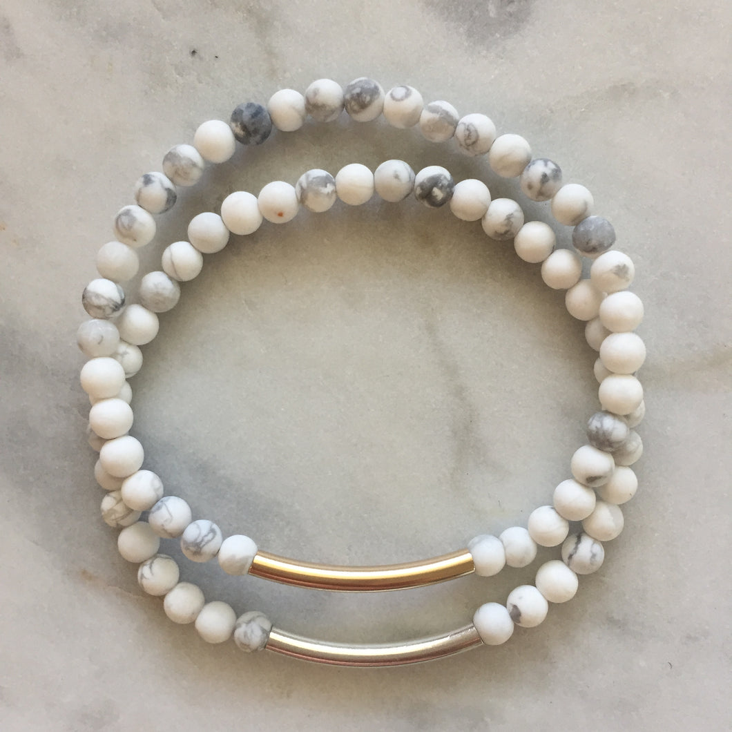 Simplicity Bracelet - Howlite
