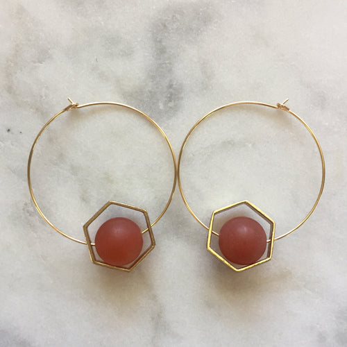 Satya Earrings - Carnelian
