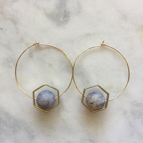 Satya Earrings - Iolite