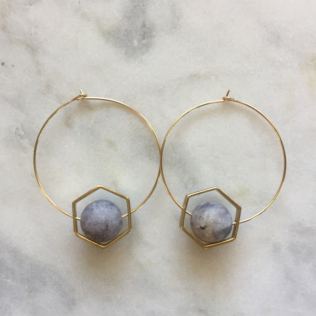 Satya Earrings - Iolite