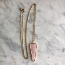 Trika Necklace - Rose Quartz