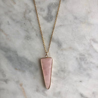 Trika Necklace - Rose Quartz