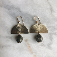 Sun Salutation Earrings - Pyrite
