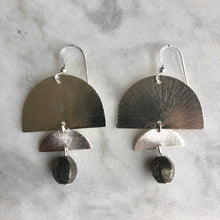 Sun Salutation Statement Earrings - Pyrite