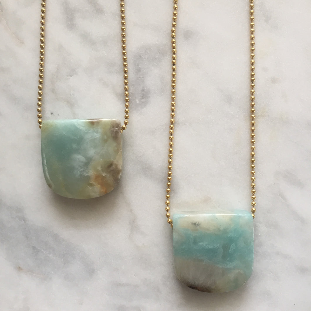 Courage My Love Necklace - Amazonite