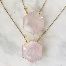 I Am Love Necklace - Rose Quartz