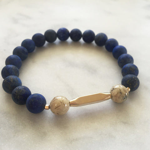 New Kind of Freedom Bracelet - Lapis Lazuli & Afrian Opal