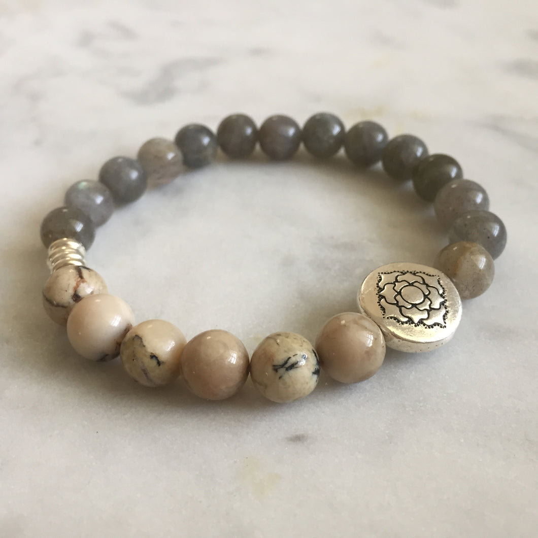 Purity Bracelet - Labradorite & African Opal