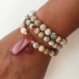 Thou Art That Necklace & Wrap Bracelet - African Opal & Carnelian
