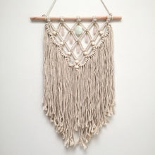 Aquamarine & Rose Quartz Macrame Wall Hanging