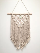 Aquamarine & Rose Quartz Macrame Wall Hanging