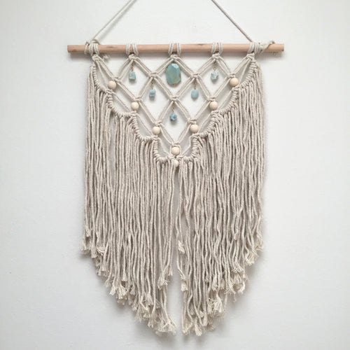 Amazonite Macrame Wall Hanging
