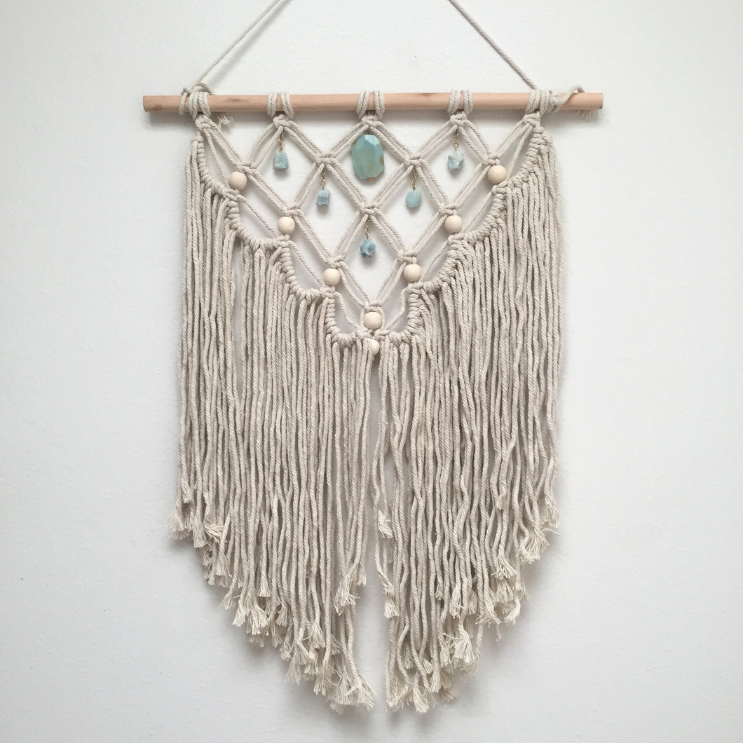 Amazonite Macrame Wall Hanging