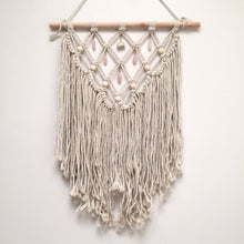 Moonstone & Rose Quartz Macrame Wall Hanging